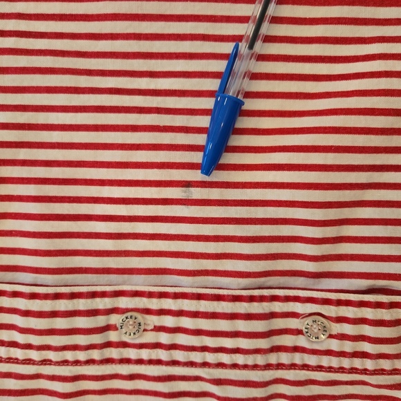 Mickey Unlimited × Jerry Leigh Embroidered Striped Button Down Womens Size Small - Picture 15 of 15